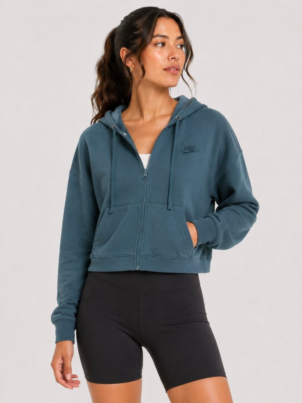 Nike Teal Blue Full-Zip Hoodie Women’s M - Picture 2 of 6